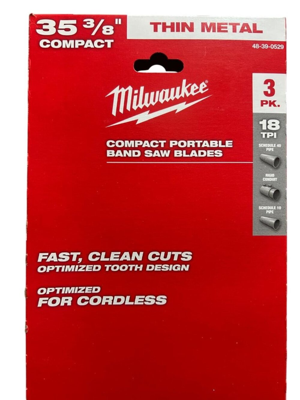 Milwaukee 35-3/8" 18 TPI Standard Compact Portable Band Saw Blade (3 PK)